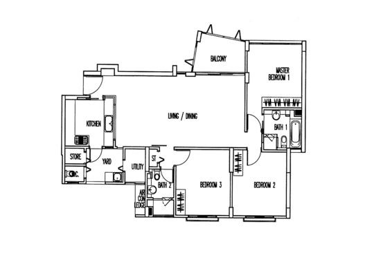 Palm Grove Condo - Floor Plan
