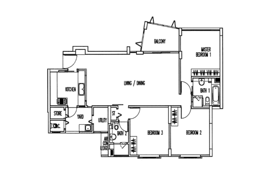 Palm Grove Condo - Floor Plan