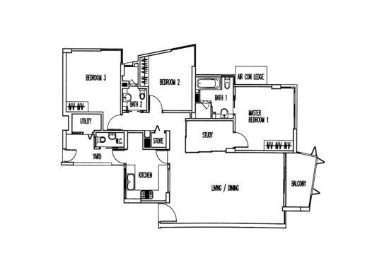Palm Grove Condo - Floor Plan