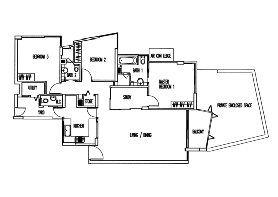 Palm Grove Condo - Floor Plan