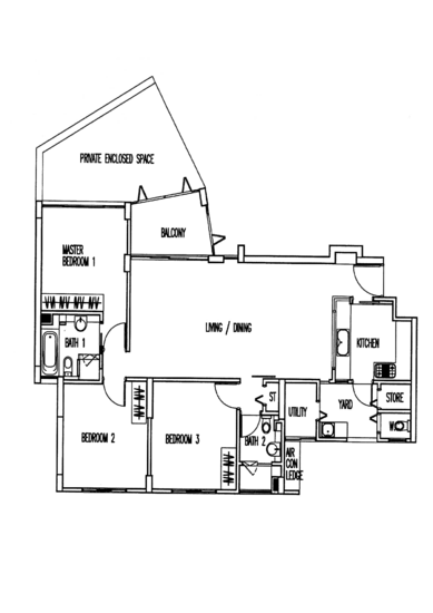 Palm Grove Condo - Floor Plan