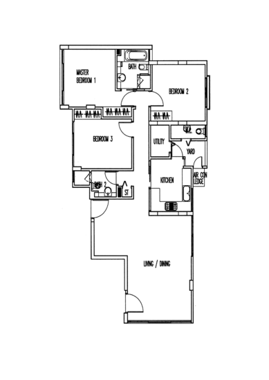 Palm Grove Condo - Floor Plan