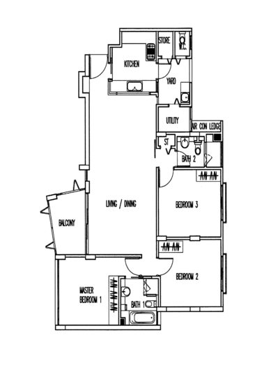 Palm Grove Condo - Floor Plan