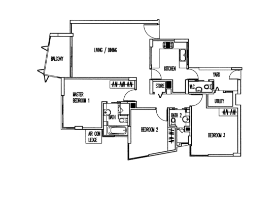 Palm Grove Condo - Floor Plan