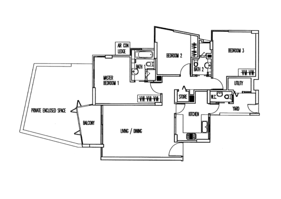 Palm Grove Condo - Floor Plan