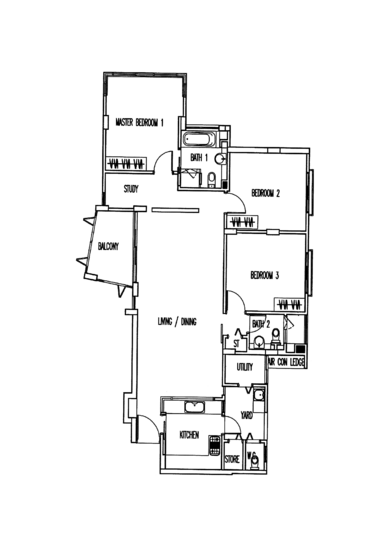 Palm Grove Condo - Floor Plan