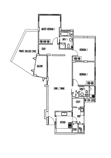 Palm Grove Condo - Floor Plan