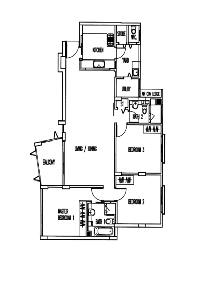 Palm Grove Condo - Floor Plan