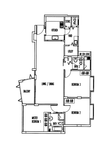Palm Grove Condo - Floor Plan