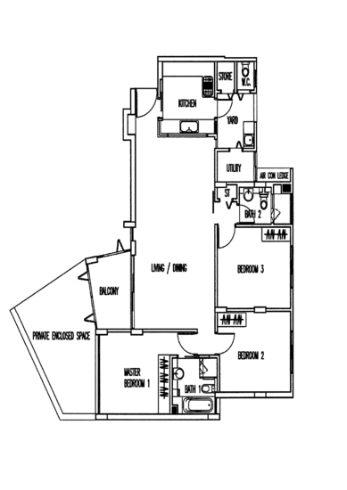 Palm Grove Condo - Floor Plan