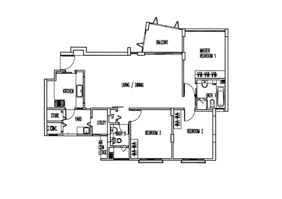 Palm Grove Condo - Floor Plan