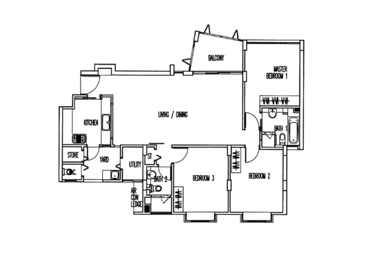 Palm Grove Condo - Floor Plan