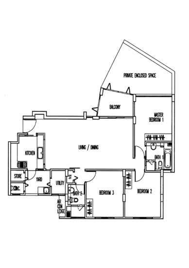 Palm Grove Condo - Floor Plan