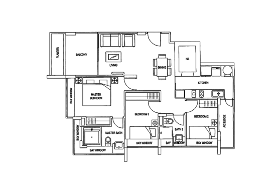 Angullia Park Residences @ Orchard - Floor Plan