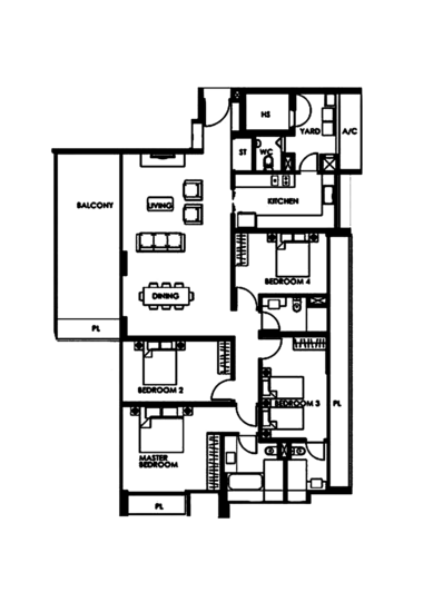 The Seafront on Meyer - Floor Plan