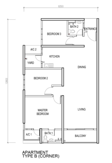 Service Residence @ Landmark Residence 1 - Floor Plan - iProperty.com.my