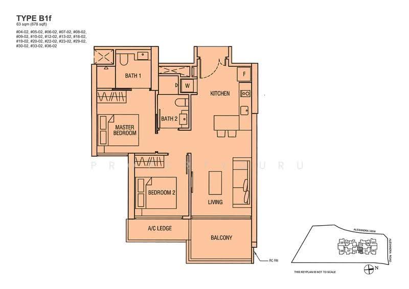 Alex Residences, 28 Alexandra View, Alexandra / Commonwealth, 2 Bedrooms, 678 sqft, Apartment For Sale, by June Ong, 500300856 - 2D - PropertyGuru.com.sg