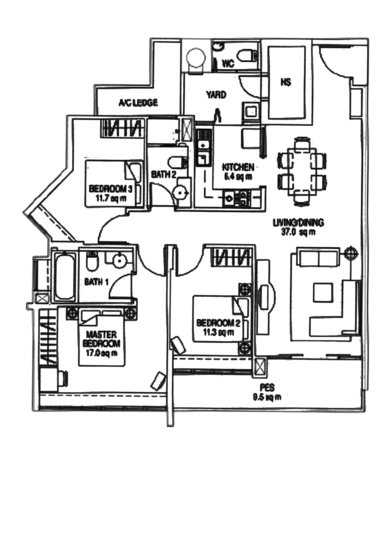 The Esparis - Floor Plan