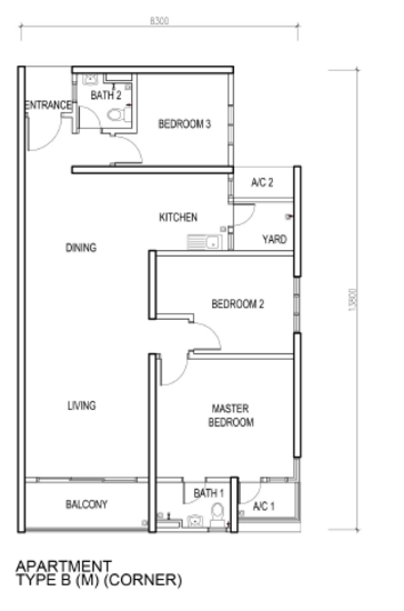 Service Residence @ Landmark Residence 1 - Floor Plan - iProperty.com.my