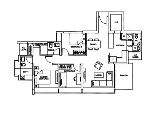 The Riverine By The Park - Floor Plan