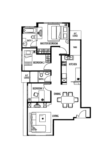 Sunny Palms - Floor Plan