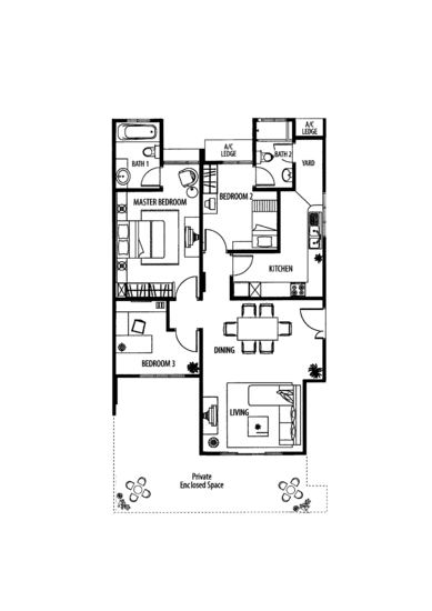 Sunny Palms - Floor Plan