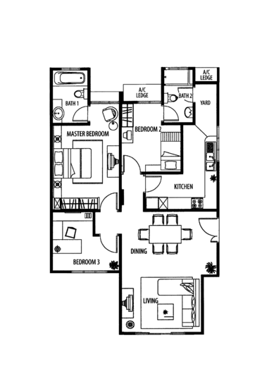 Sunny Palms - Floor Plan