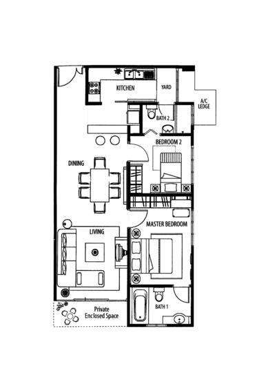 Sunny Palms - Floor Plan