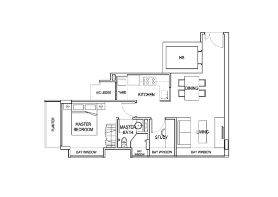 The Azzuro - Floor Plan