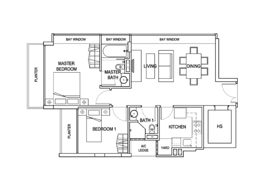 The Azzuro - Floor Plan