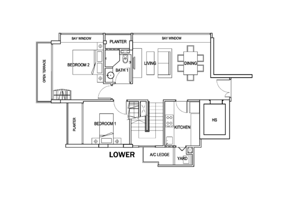 The Azzuro - Floor Plan