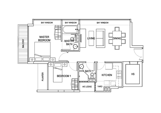 The Azzuro - Floor Plan