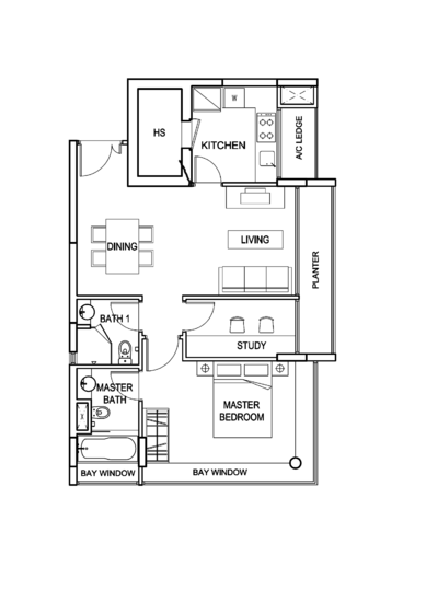 The Adara - Floor Plan
