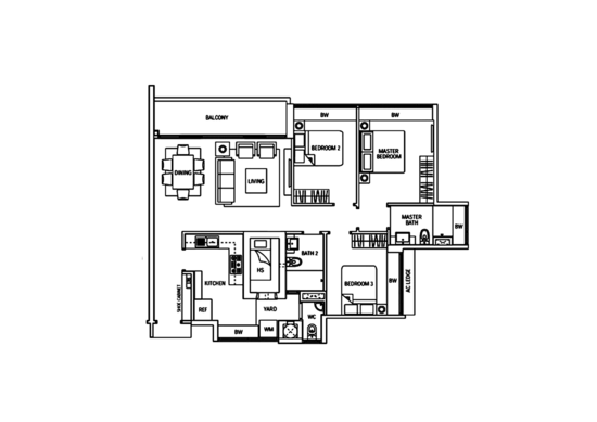 Waterfront Waves - Floor Plan