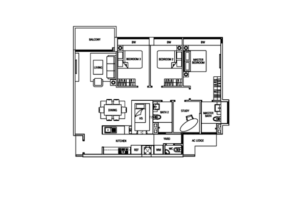 Waterfront Waves - Floor Plan