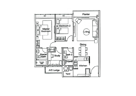 Ferraria Park Condo - Floor Plan
