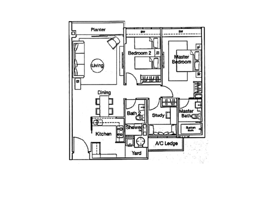 Ferraria Park Condo - Floor Plan