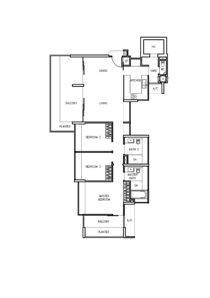 The Trizon, 8 Ridgewood Close, 3 Bedrooms, 1,550 sqft, Condominium For Rent, by Zoe Tian, 500100414 - PropertyGuru.com.sg