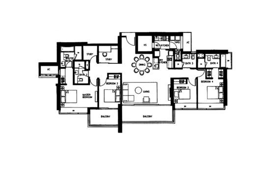 Concourse Skyline - Floor Plan