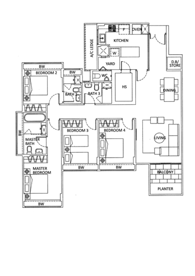 Rosewood Suites - Floor Plan