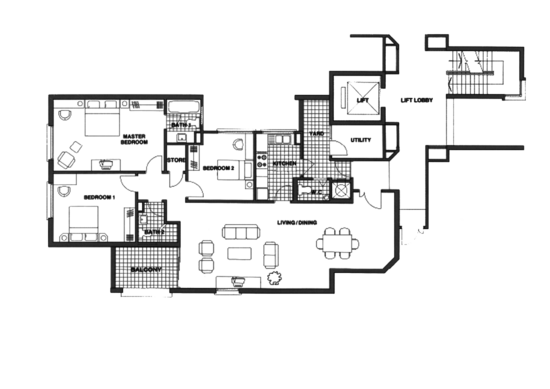 Villa De West - Floor Plan