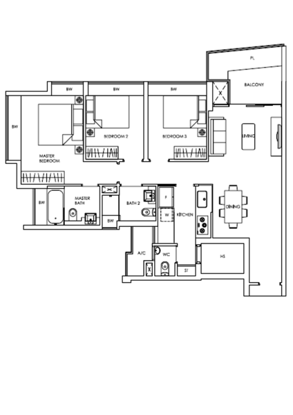 Trevista, 23 Lorong 3 Toa Payoh, 3 Bedrooms, 1,098 sqft, Condominium For Rent, by Ernest Goh, 500166566 - PropertyGuru.com.sg