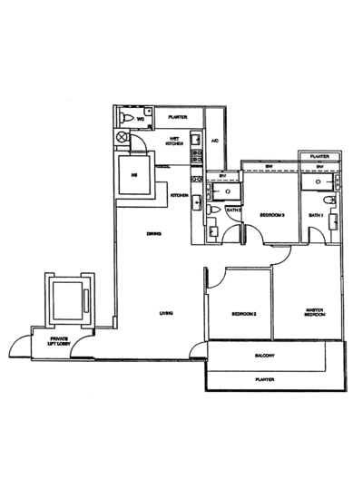 OLA Residences @ Mountbatten - Floor Plan