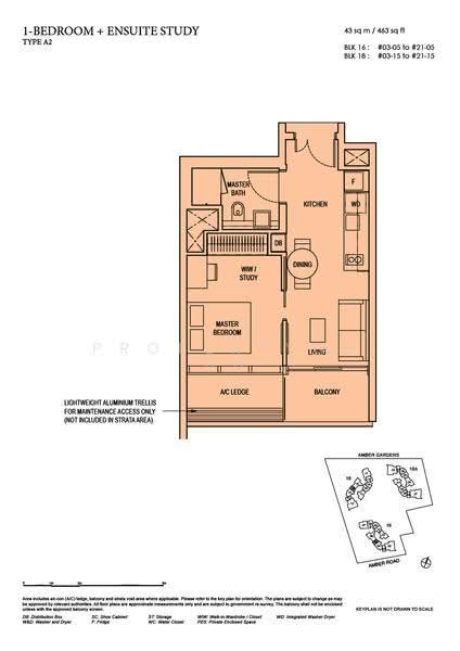 Amber Park, 16 Amber Gardens, East Coast / Marine Parade, 1 Bedroom, 463 sqft, Condominium For Sale, by Denise Tan, 500274791 - 2D - PropertyGuru.com.sg