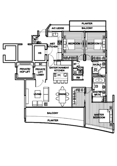 111 Emerald Hill - Floor Plan