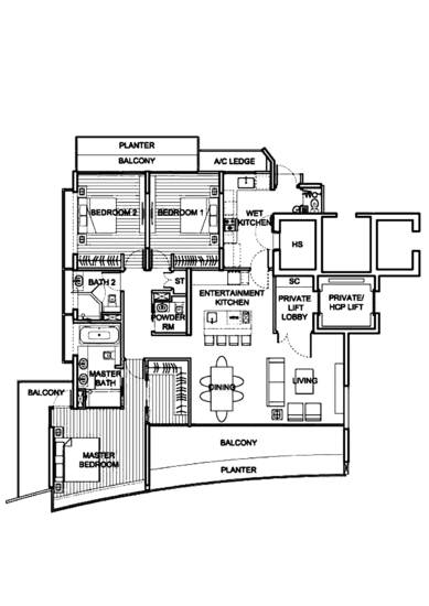 111 Emerald Hill - Floor Plan