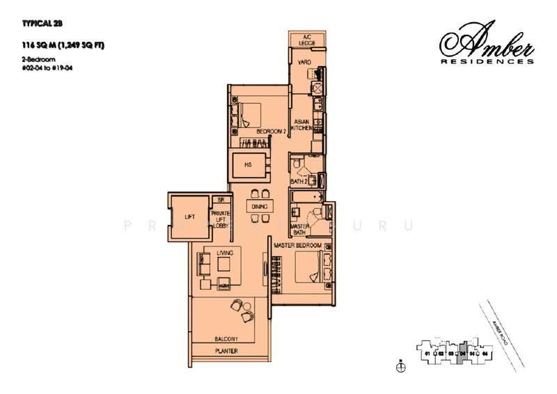 Amber Residences, 50 Amber Road, East Coast / Marine Parade, 2 Bedrooms, 1,249 sqft, Apartment For Sale, by Cedric Chan, 500279321 - 2D - PropertyGuru.com.sg