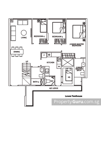 1 Bedroom Block B Guillemard Suites