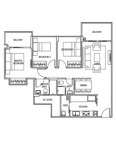 Vacanza @ East - Floor Plan