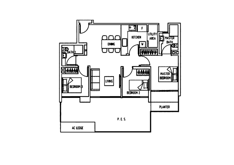 The Lakefront Residences, 42 Lakeside Drive, 3 Bedrooms, 1,001 sqft, Condominium For Rent, by Yee Hock Boon, 20994650 - PropertyGuru.com.sg